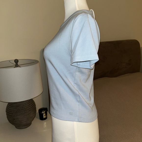 NWT Aritzia Sunday Best Little Ribbed T-Shirt Size Medium in Dew Blue - Picture 3 of 8